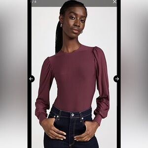 NWT Commando - Butter Balloon Sleeve Bodysuit Size Large